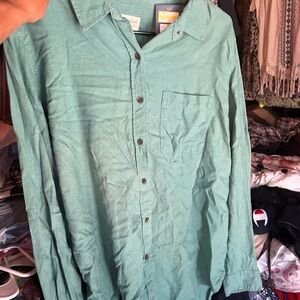 Universal Thread Teal Casual Button-Down Shirt